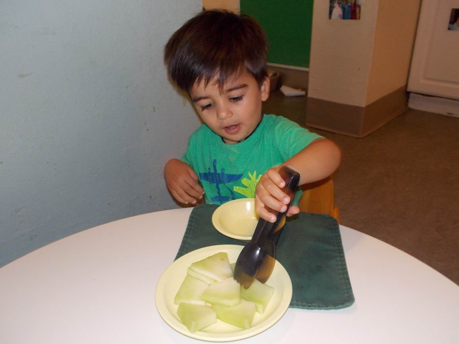 Child serving fruit