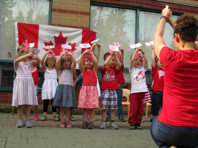 Children performing at the Canada 150 celebration