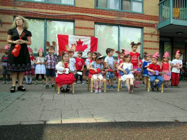 Children performing at the Canada 150 celebration