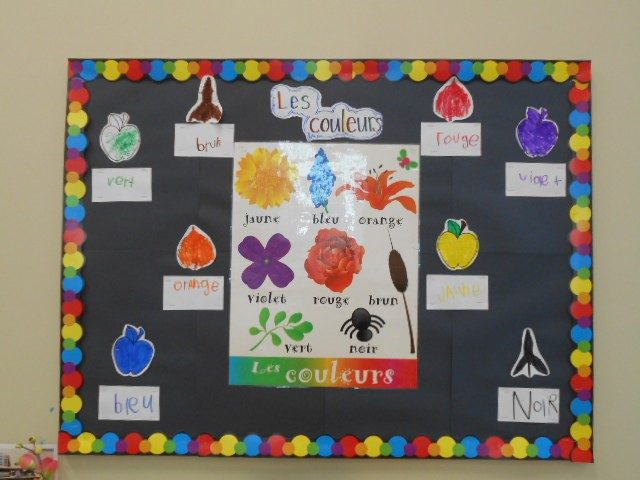French colours bulletin board