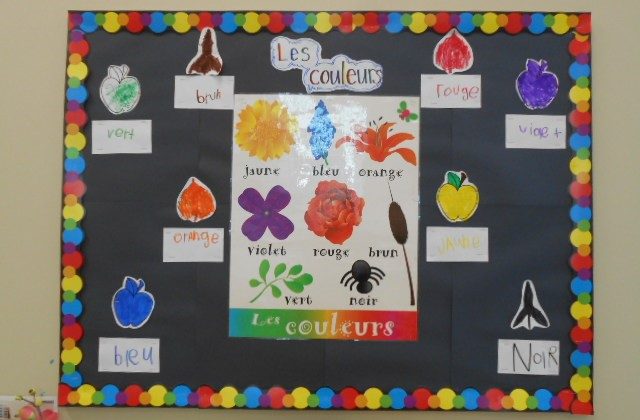 French colours bulletin board