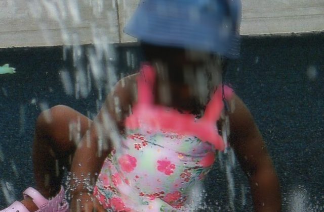 Child under 2 on sprinkler day