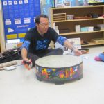 Indigenous inspired drumming circle