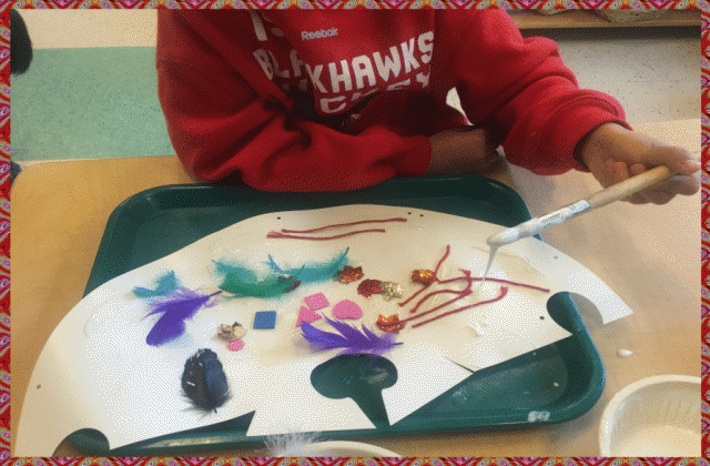 Child creating art for Aboriginal Day