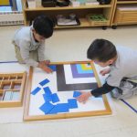 Casa children building the Pythagoras Square