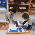 Casa children building the Pythagoras Square