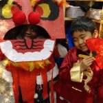 Casa children celebrating Chinese New Year