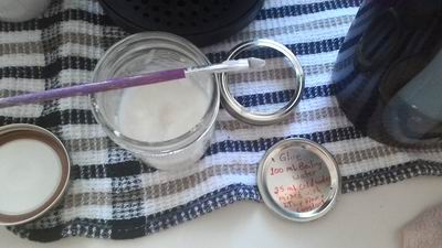 Homemade glue in a jar