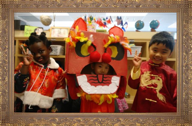 Casa children celebrating Chinese New Year
