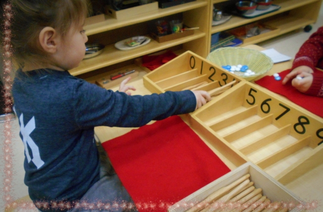 Casa child working on Spindle Box