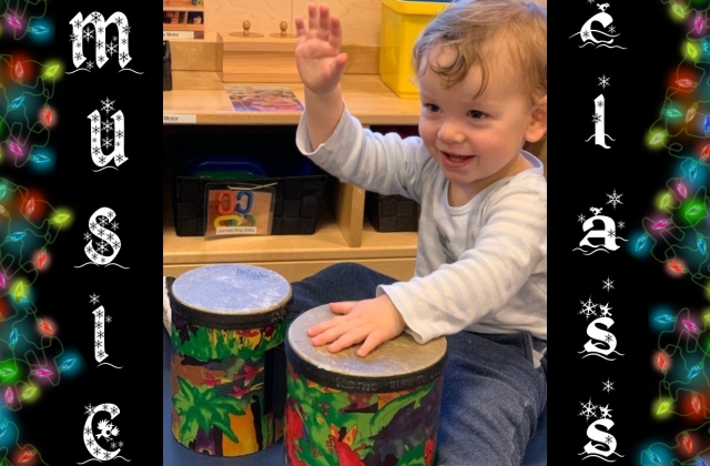 Child under 2 in music class