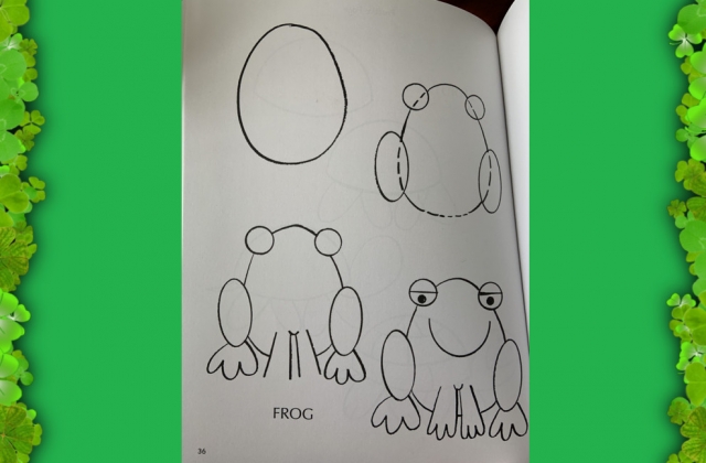 how to draw a frog