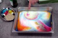 Fats swirling science experiment