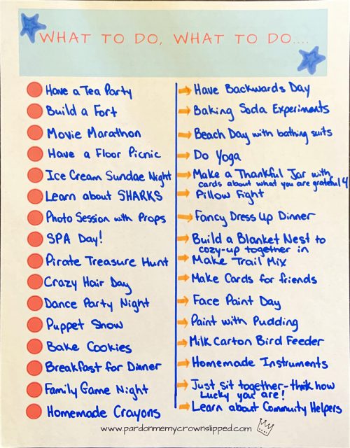 staycation bucket list