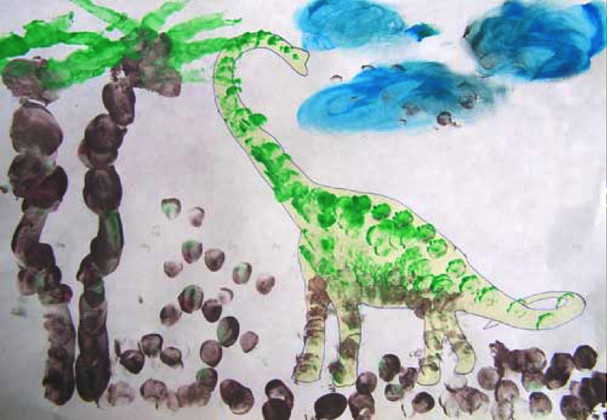 dinosaur painting