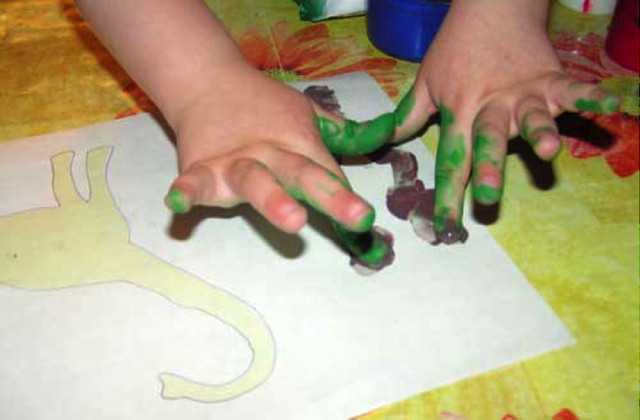 dinosaur painting