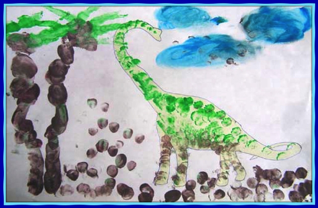 dinosaur painting