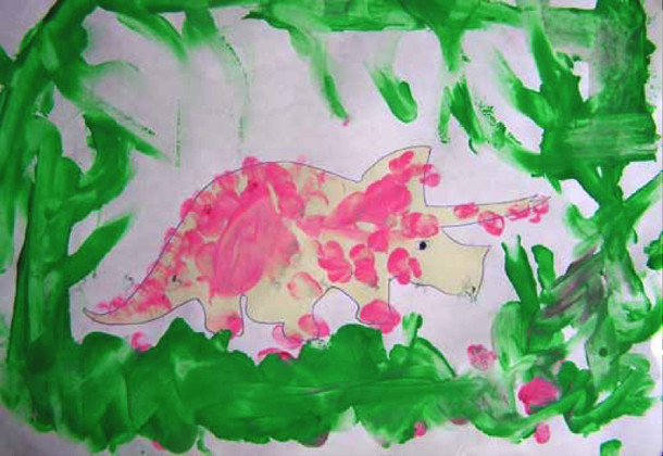 dinosaur painting