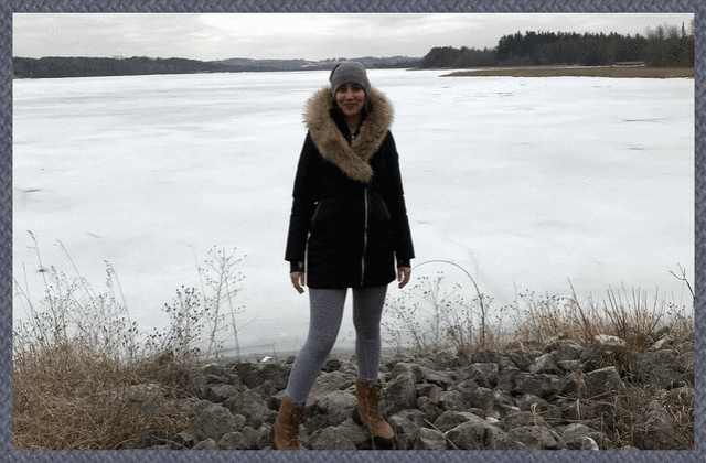 Sonia exploring the Island Lake Conservation Area