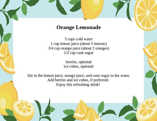 orange lemonade recipe
