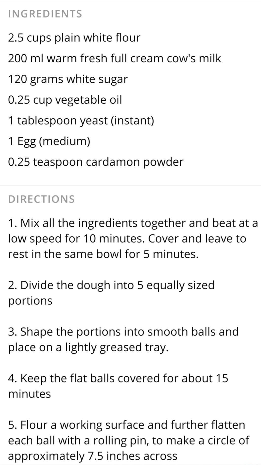 Mandaazi ingredients and directions