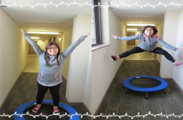 Maria on the trampoline