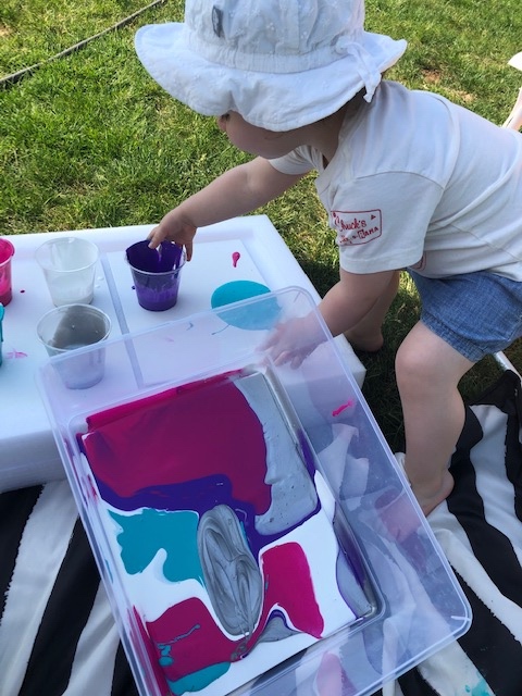 Vita pouring paint