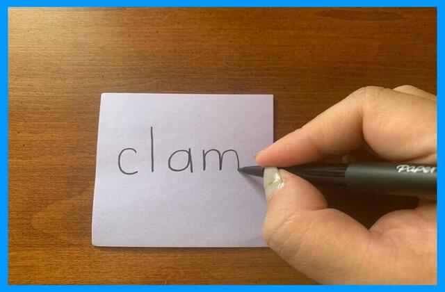 Printing the word clam