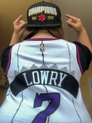 back of Vicky's Raptor's jersey