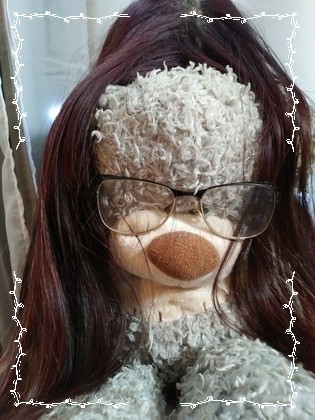 Maria's crazy hairstyle on stuffed toy