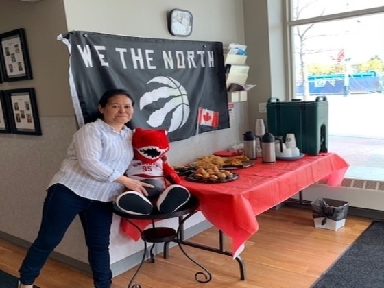 Kalsang at the Raptors celebration