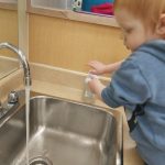 Child under 3 hand washing