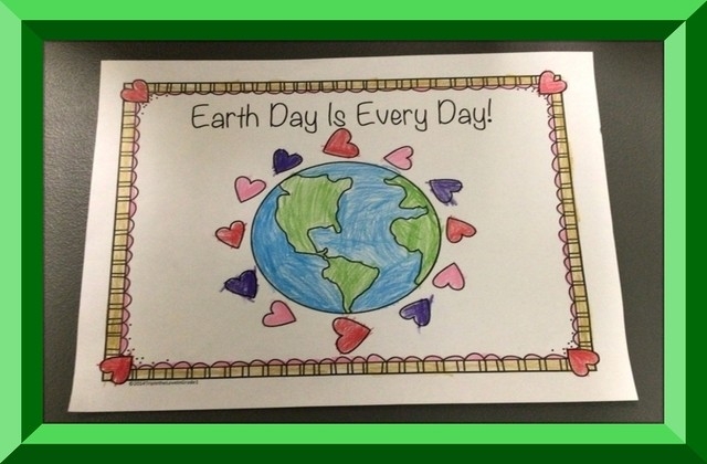 Earth Day is every day colouring sheet
