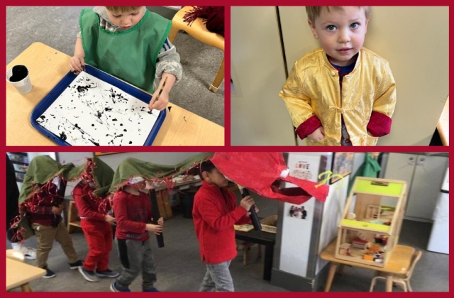 A collage of children celebrating the Lunar New Year